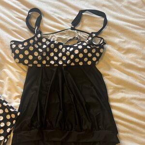 Black and White Polka Dot swim suit